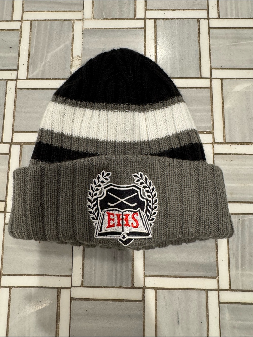 Kid's New Era Winter Hat - EHS - Grey/White/Black – Beanie